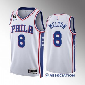 De'Anthony Melton Philadelphia 76ers #8 White Jersey 2022-23 Association Edition Swingman