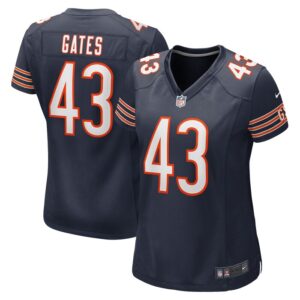 DeMarquis Gates Chicago Bears Women Game Player Jersey - Navy