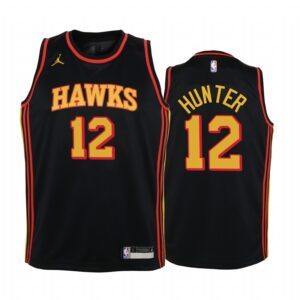 De'andre Hunter Atlanta Hawks Youth Black Statement Jersey Jumpman