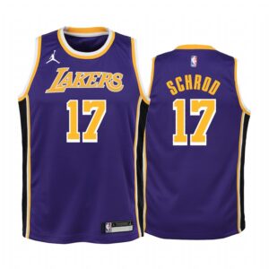 Dennis Schr?der Los Angeles Lakers Youth Purple Statement Edition Jersey 2020 Trade