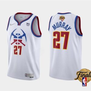 Denver Nuggets #27 Jamal Murray White 2023 Finals Earned Edition Stitched Basketball Jersey