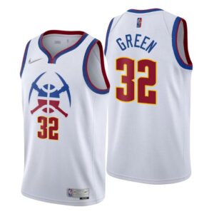 Denver Nuggets Earned Edition #32 Jeff Green White Swingman Jersey