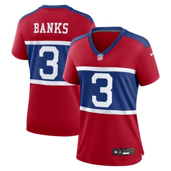 Deonte Banks New York Giants Women Alternate Player Game Jersey - Century Red