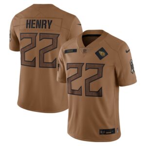 Derrick Henry Tennessee Titans 2023 Salute To Service Limited Jersey - Brown