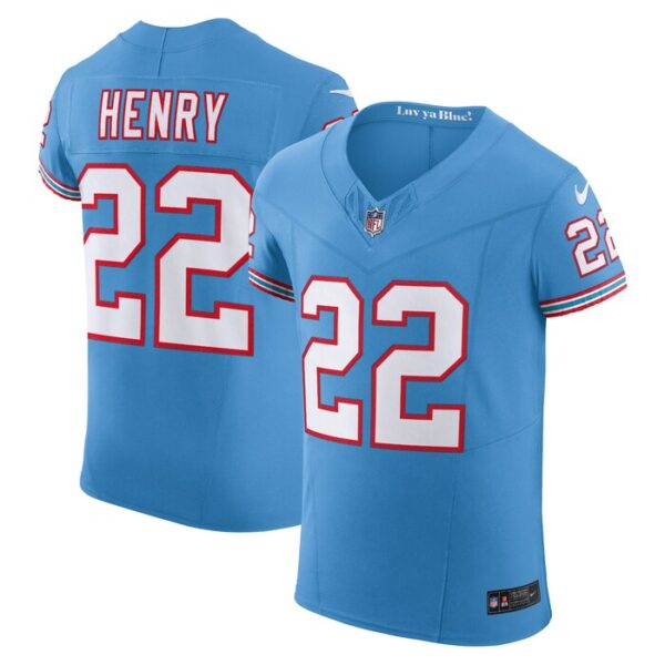 Derrick Henry Tennessee Titans Oilers Throwback Vapor F.U.S.E. Elite Jersey - Light Blue