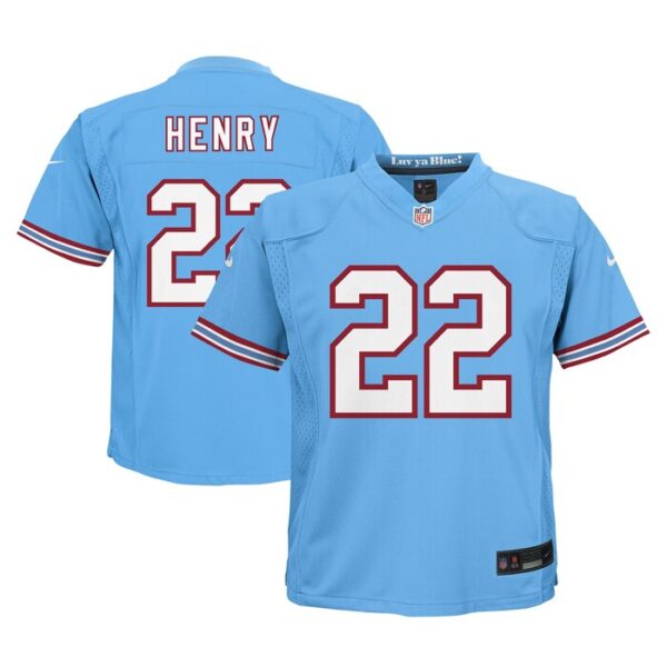 Derrick Henry Tennessee Titans Preschool Oilers Throwback Alternate Game Jersey - Light Blue