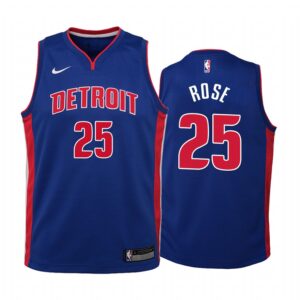 Derrick Rose Detroit Pistons 2019-20 Icon Youth Jersey - Blue