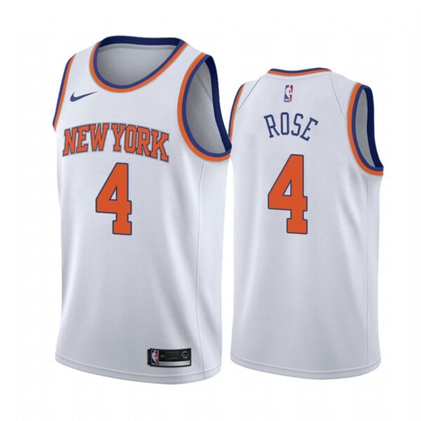 Derrick Rose New York Knicks 2020-21 White Association Edition Jersey