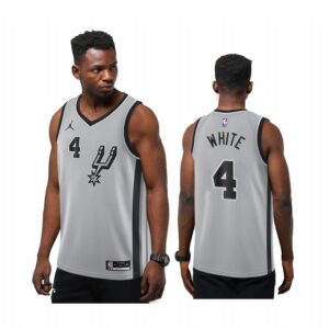 Derrick White San Antonio Spurs Silver Statement New Season 2020-21 Jersey