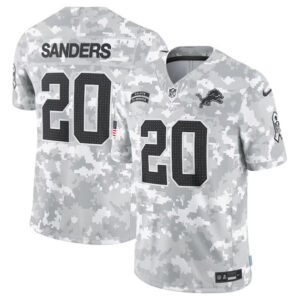 Detroit Lions #20 Barry Sanders Arctic Camo 2024 F.U.S.E. Salute to Service Limited Football Stitched Jersey