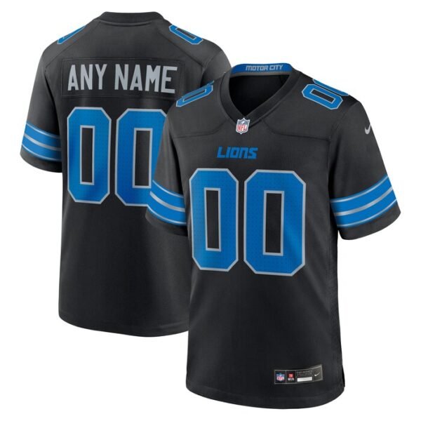 Detroit Lions Alternate Custom Game Jersey - Black