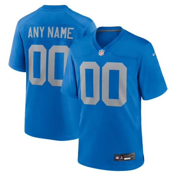 Detroit Lions Alternate Custom Game Jersey - Blue