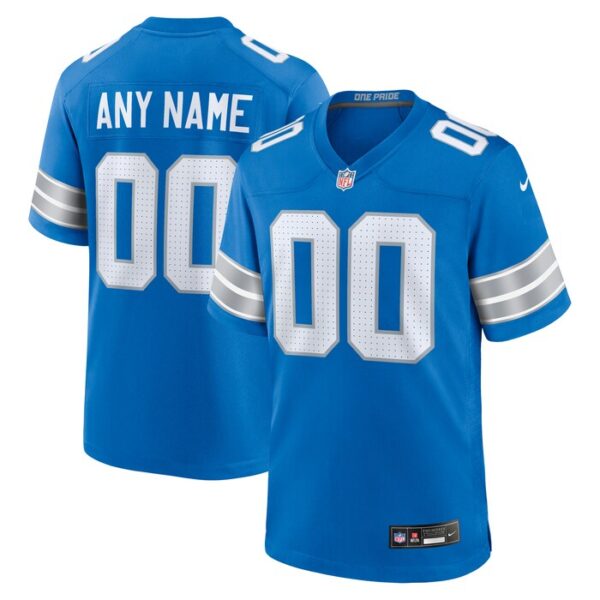 Detroit Lions Custom Game Jersey - Blue