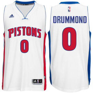 Detroit Pistons #0 Andre Drummond Home White Swingman climacool Jersey