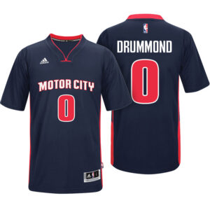 Detroit Pistons #0 Andre Drummond Motor City Navy Pride Sleeved Swingman Jersey