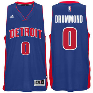 Detroit Pistons #0 Andre Drummond Road Blue Swingman climacool Jersey