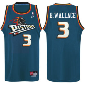 Detroit Pistons #3 Ben Wallace NBA Soul Swingman Alternate Teal Jersey