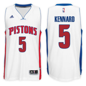 Detroit Pistons #5 Luke Kennard Home White New Swingman Jersey