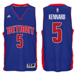 Detroit Pistons #5 Luke Kennard Road Blue New Swingman Jersey