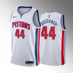 Detroit Pistons Bojan Bogdanovic #44 White Association Edition Jersey 2022-23 Swingman