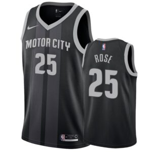 Detroit Pistons Derrick Rose #25 City Men's Jersey