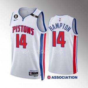 Detroit Pistons RJ Hampton 2022-23 Association Edition White #14 Jersey Swingman