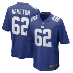 Devery Hamilton New York Giants Game Player Jersey - Royal