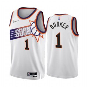 Devin Booker Phoenix Suns 2022-23 White #1 Association Edition Jersey NBA 75th