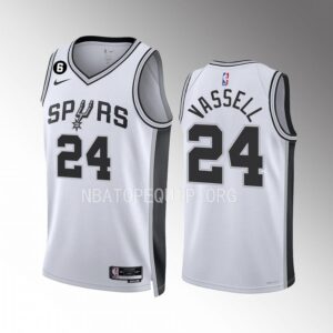 Devin Vassell San Antonio Spurs 2022-23 Association Edition White #24 Jersey Swingman