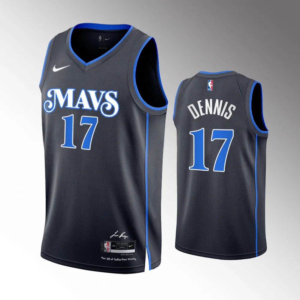 Dexter Dennis #17 Swingman Dallas Mavericks 2023-24 City Edition Jersey - Grey