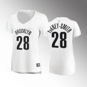 Dorian Finney-Smith Brooklyn Nets #28 White Association Edition Women Jersey Fast Break Replica