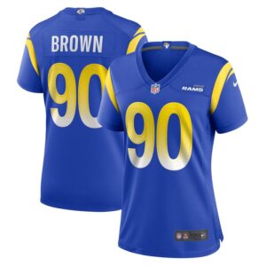 Earnest Brown IV Los Angeles Rams Women Team Game Jersey - Royal