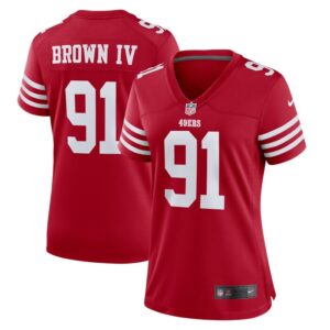 Earnest Brown IV San Francisco 49ers Women Team Game Jersey - Scarlet