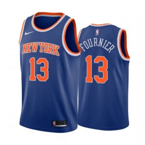 Evan Fournier New York Knicks Blue Icon Edition #13 Jersey 2021 Trade