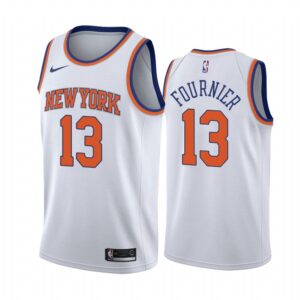 Evan Fournier New York Knicks White Association Edition #13 Jersey 2021 Trade