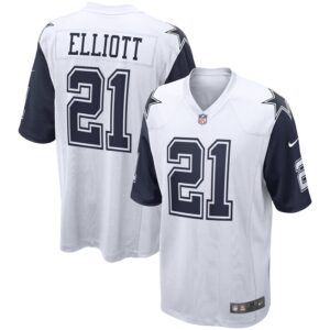 Ezekiel Elliott Dallas Cowboys Alternate Game Jersey - White