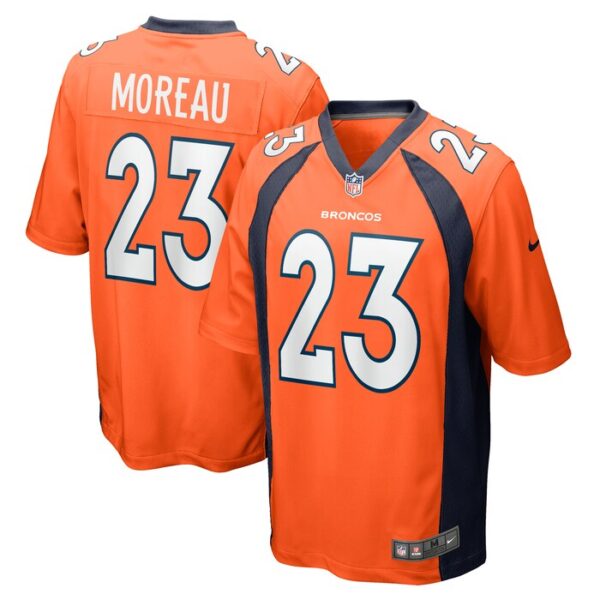 Fabian Moreau Denver Broncos Team Game Jersey - Orange