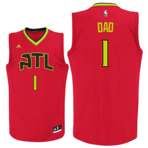 Father Day Gift-Atlanta Hawks #1 Dad Logo Red Alternative Swingman Jersey