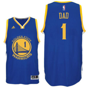 Father Day Gift-Golden State Warriors #1 Dad Logo Blue Road Swingman Jersey