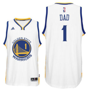 Father Day Gift-Golden State Warriors #1 Dad Logo White Home Swingman Jersey