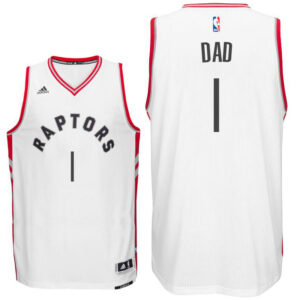 Father Day Gift-Philadelphia 76ers #1 Dad Logo White Home Swingman Jersey