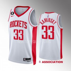 Frank Kaminsky Houston Rockets White Association Edition 2022-23 Men Jersey Swingman