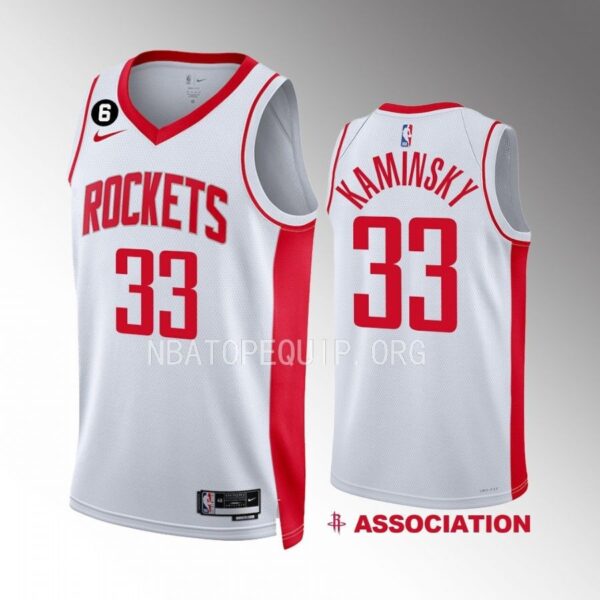 Frank Kaminsky Houston Rockets White Association Edition 2022-23 Men Jersey Swingman