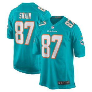 Freddie Swain Miami Dolphins Game Jersey - Aqua