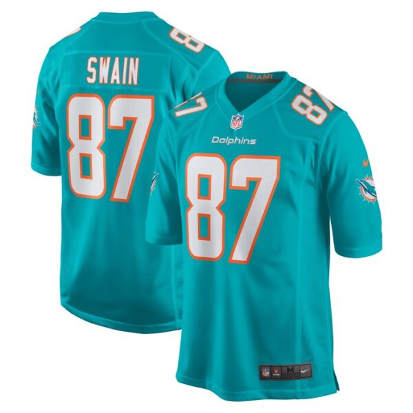 Freddie Swain Miami Dolphins Game Jersey - Aqua