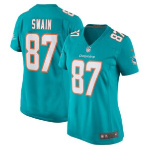 Freddie Swain Miami Dolphins Women Game Jersey - Aqua