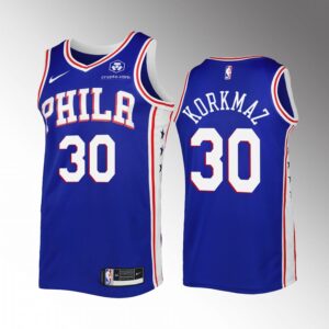 Furkan Korkmaz 2022-23 Philadelphia 76ers Royal #30 Icon Edition Jersey Swingman