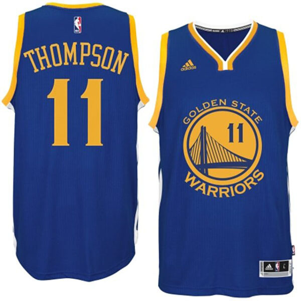 Golden State Warriors #11 Klay Thompson 2014-15 New Swingman Road Blue Jersey