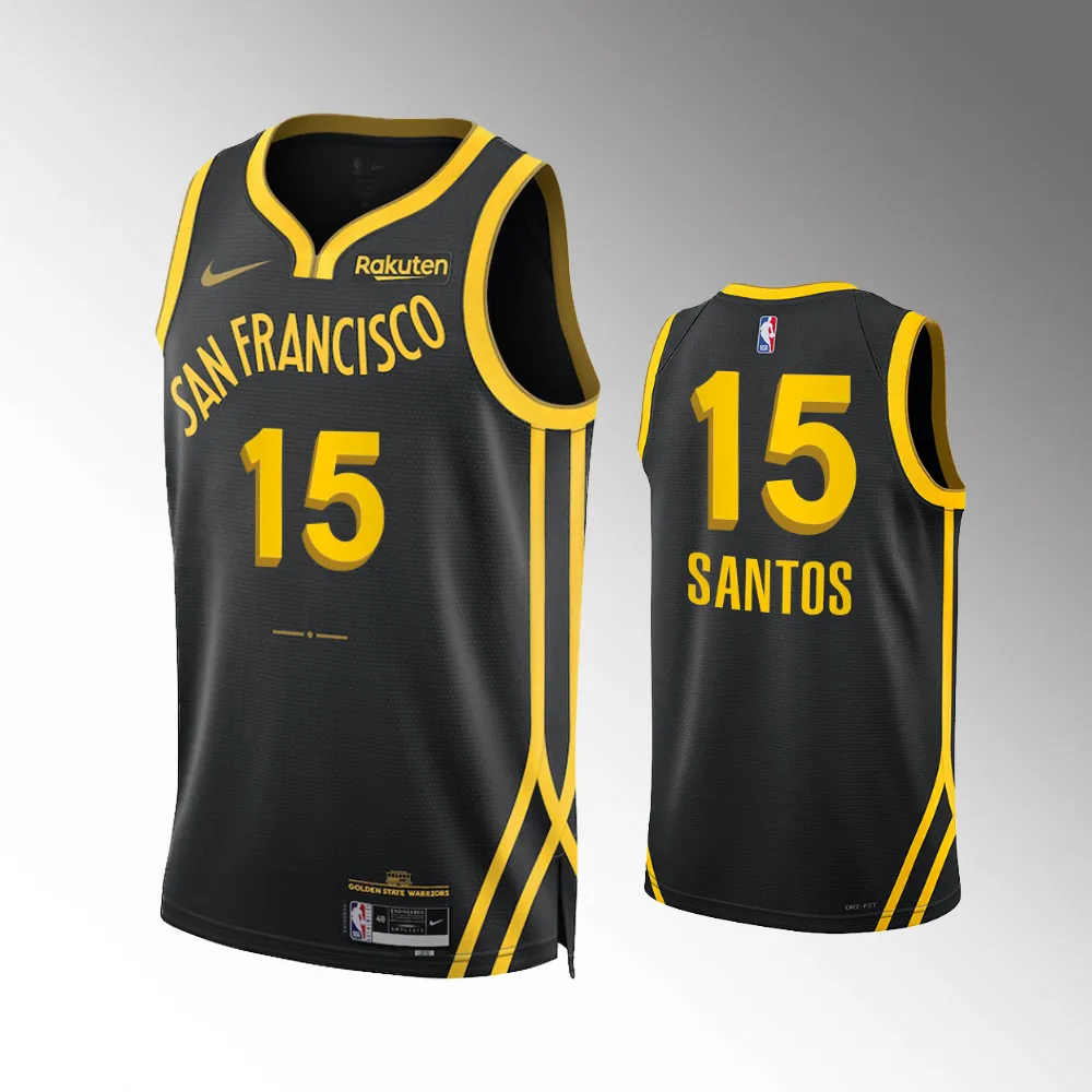 Golden State Warriors #15 City Edition Black 2023-24 Gui Santos Jersey Swingman