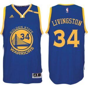 Golden State Warriors #34 Shaun Livingston 2016-17 42 Patch Road Blue New Swingman Jersey